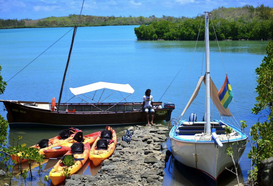 guide kayak maurice île amber réservation activité forêt mangrove ruines sécurité guide aventure