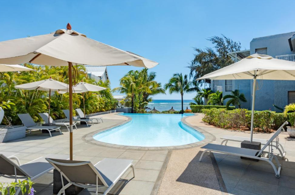 hôtels demi pension à l'île Maurice pas cher Voile Bleue Boutique Hotel piscine